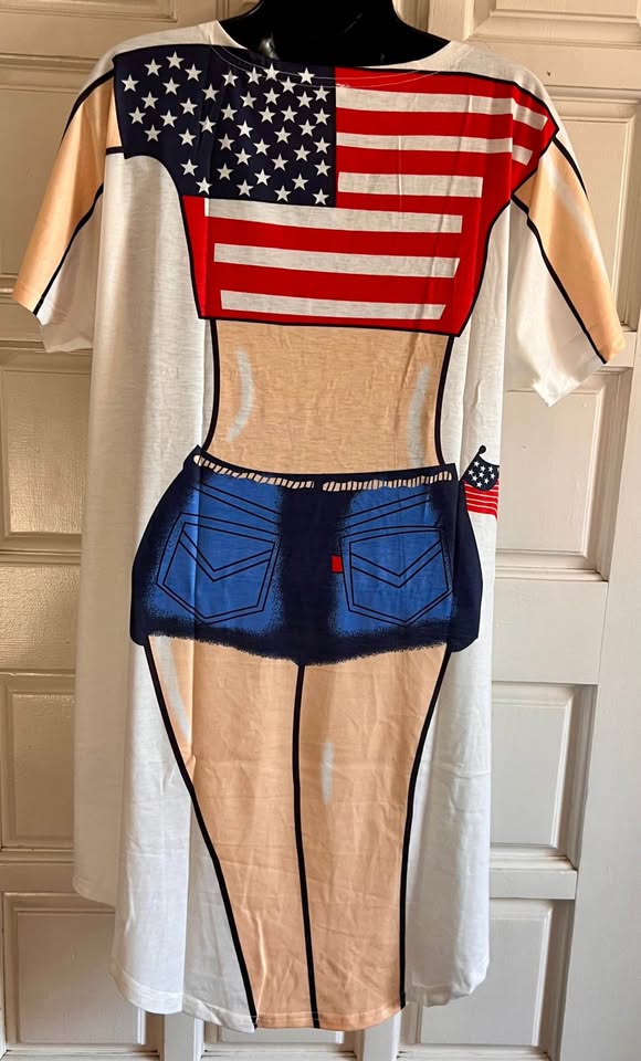 Bellady 4th of July American Flag Cover Up Women’s Large
