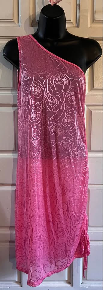 Talisea Sheer Swimsuit Coverup for Women Mesh Sexy One Shoulder Large