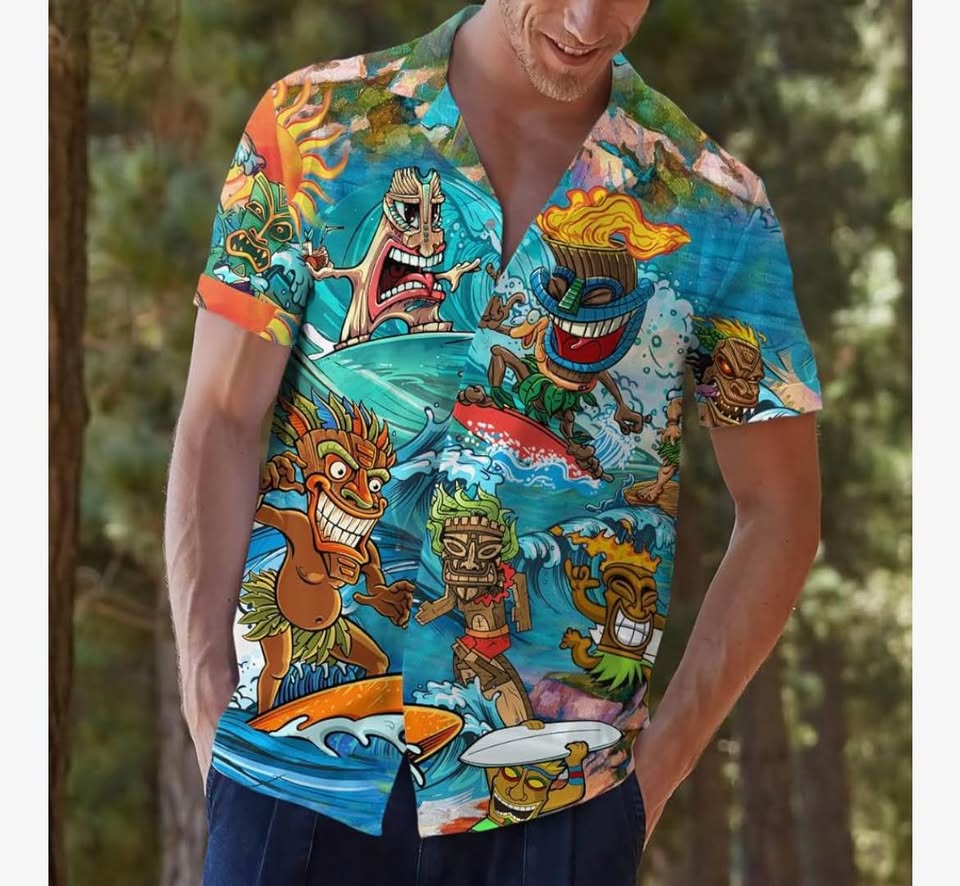 Men’s XL Hawaiian Shirt Short Sleeved Button Up