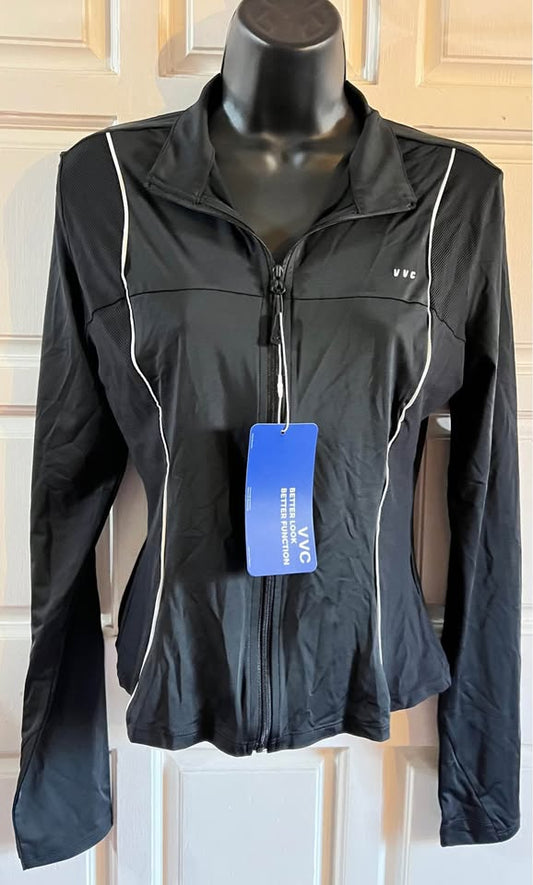VVC Black Athletic Full Zip Jacket New with Tags Medium