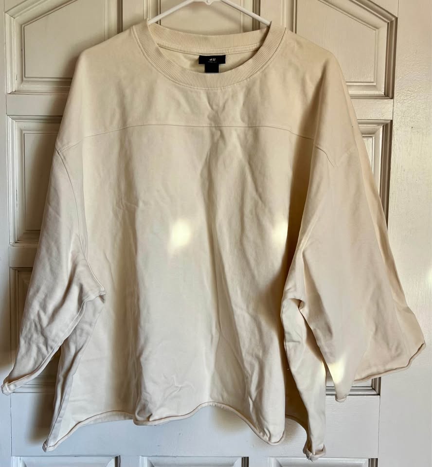 H&M Cream Run Wild Graphic OVERSIZED BOXY T-SHIRT Mens XXXL