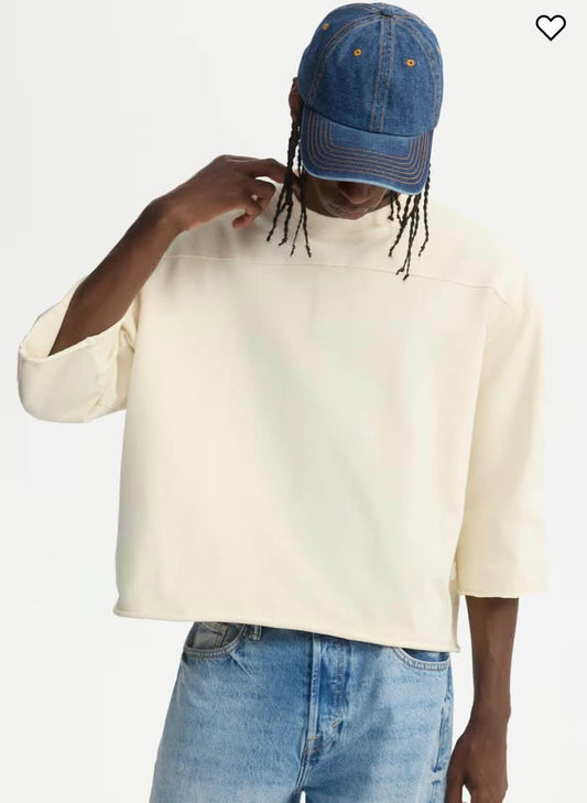 H&M Cream Run Wild Graphic OVERSIZED BOXY T-SHIRT Mens XXXL