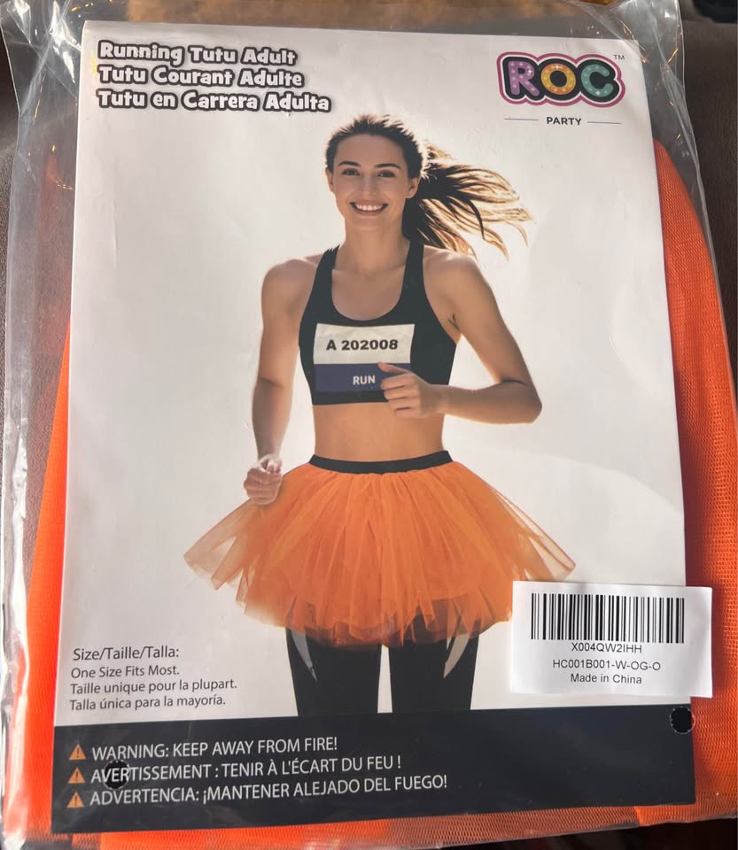 Roc Party Orange Running Tutu OS