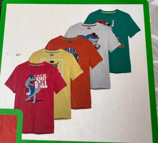 Weather Club Boys size 8 Tee 5 Pack