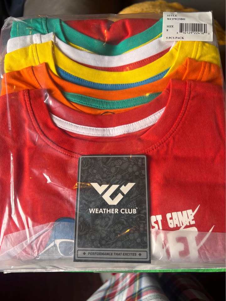 Weather Club Boys size 8 Tee 5 Pack