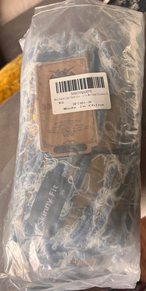 H&F men’s size 36 frayed streetwear Jeans