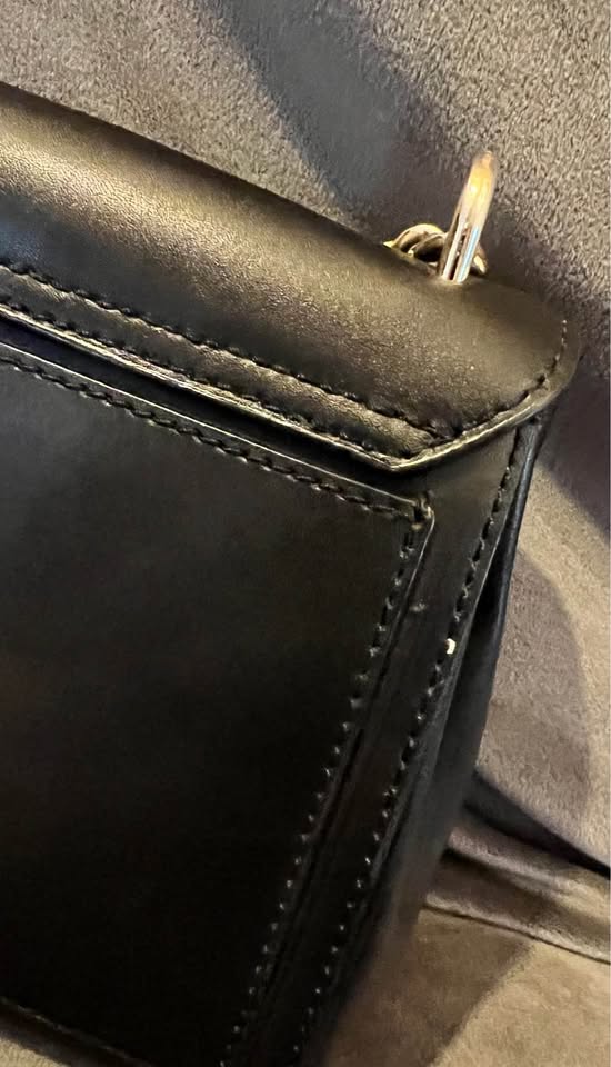 Michael Kors Black Handbag Gold Chain & Crossbody Strap