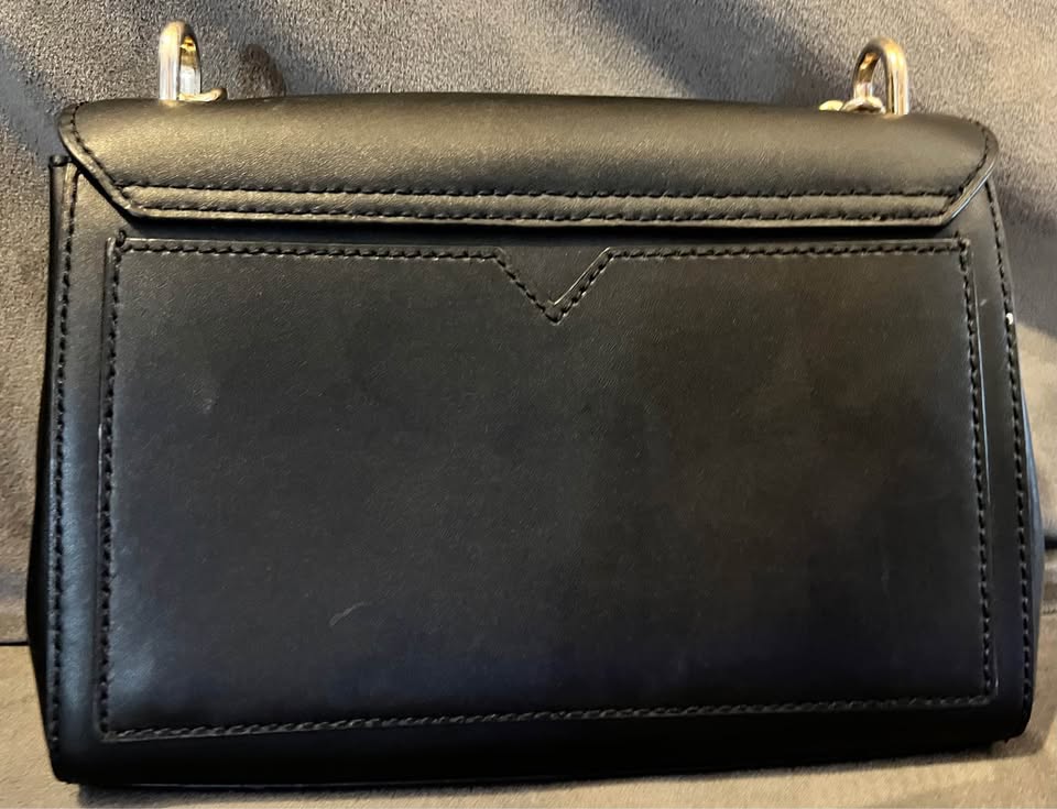 Michael Kors Black Handbag Gold Chain & Crossbody Strap