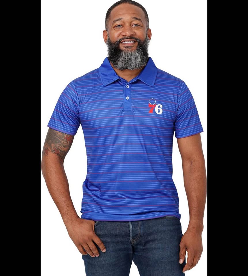 FOCO 76ers Short Sleeve Collared Shirt Blue XXL