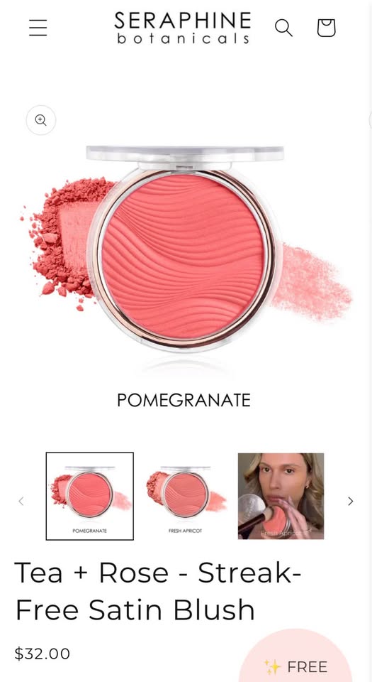 Seraphine Satin Blush in Pomegranate